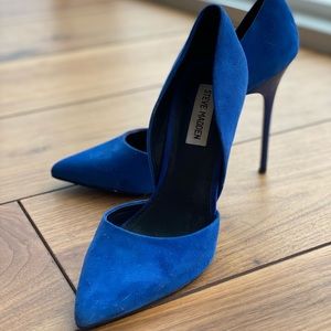 Blue heels, Steve Madden size 9